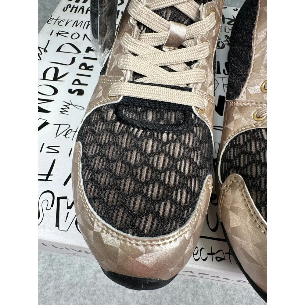 Society Nine EOS High Top Boxing Shoes Womens 8.5 Black Champagne‎ NEW